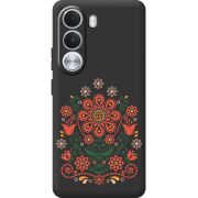 Чорний чохол BoxFace Realme C100i Ukrainian Ornament