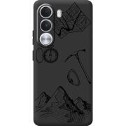 Чорний чохол BoxFace Realme C100i Mountains
