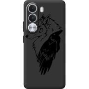 Чорний чохол BoxFace Realme C100i Wolf and Raven