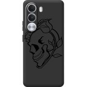 Чорний чохол BoxFace Realme C100i Skull and Roses