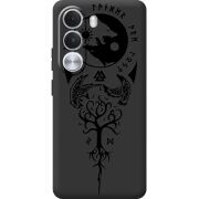 Чорний чохол BoxFace Realme C100i Hugin and Munin