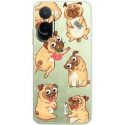 Прозорий чохол BoxFace Poco C81 Pro с 3D-глазками Pug
