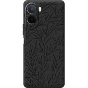 Чорний чохол BoxFace Poco C81 Pro Leaves
