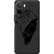 Чорний чохол BoxFace Poco C81 Pro Wolf and Raven