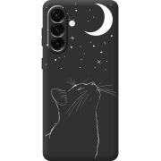 Чорний чохол BoxFace Samsung Galaxy A27 5G (A276) Місячний кіт