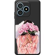 Прозорий чохол BoxFace Blackview Wave 9C Девушка с Пионами