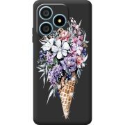 Чохол зі стразами Blackview Wave 9C Ice Cream Flowers