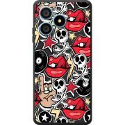 Чорний чохол BoxFace Blackview Wave 9C Rock Graffiti