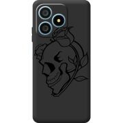 Чорний чохол BoxFace Blackview Wave 9C Skull and Roses
