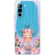 Прозорий чохол BoxFace Infinix Hot 70 Blue Hair