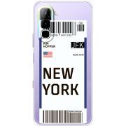 Прозорий чохол BoxFace Infinix Hot 70 Ticket New York