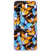 Прозорий чохол BoxFace Infinix Hot 70 Butterfly Morpho