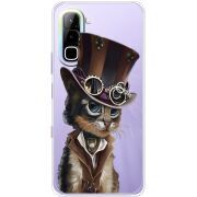 Прозорий чохол BoxFace Infinix Hot 70 Steampunk Cat