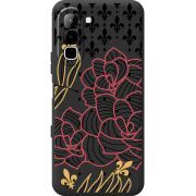 Чорний чохол BoxFace Infinix Hot 70 FranceFlowers