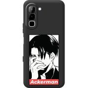 Чорний чохол BoxFace Infinix Hot 70 Attack On Titan - Ackerman