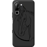 Чорний чохол BoxFace Infinix Hot 70 Horse