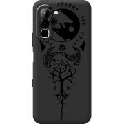 Чорний чохол BoxFace Infinix Hot 70 Hugin and Munin