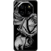 Чохол BoxFace Blackview Shark 6 Black and White Roses