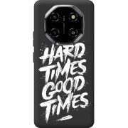 Чорний чохол BoxFace Blackview Shark 6 Hard Times Good Times
