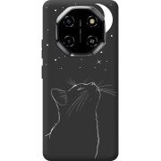 Чорний чохол BoxFace Blackview Shark 6 Місячний кіт