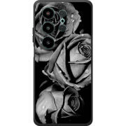 Чохол BoxFace Blackview Wave 10 Black and White Roses