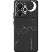 Чорний чохол BoxFace Realme 15 5G Місячний кіт