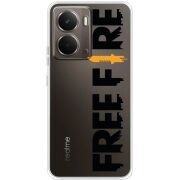 Прозорий чохол BoxFace Realme P3 Free Fire Black Logo