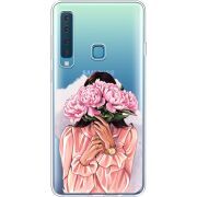Прозрачный чехол Uprint Samsung A920 Galaxy A9 2018 Девушка с Пионами