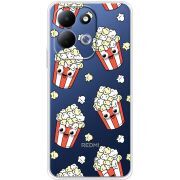Прозорий чохол BoxFace Xiaomi Redmi 17 с 3D-глазками Popcorn