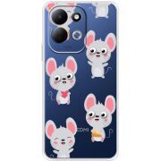 Прозорий чохол BoxFace Xiaomi Redmi 17 с 3D-глазками Mouse