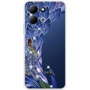 Чохол зі стразами Xiaomi Redmi 17 Peafowl