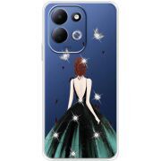 Чохол зі стразами Xiaomi Redmi 17 Girl in the green dress