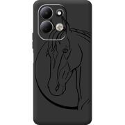 Чорний чохол BoxFace Xiaomi Redmi 17 Horse