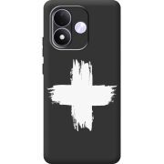 Чорний чохол BoxFace Xiaomi Redmi Note 17 Білий хрест ЗСУ