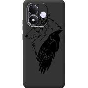 Чорний чохол BoxFace Xiaomi Redmi Note 17 Wolf and Raven