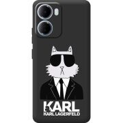 Чорний чохол BoxFace Xiaomi Redmi 15A Cat in Black
