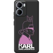 Чорний чохол BoxFace Xiaomi Redmi 15A Pink Karl
