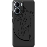 Чорний чохол BoxFace Xiaomi Redmi 15A Horse