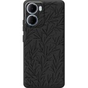 Чорний чохол BoxFace Xiaomi Redmi 15A Leaves