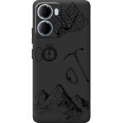 Чорний чохол BoxFace Xiaomi Redmi 15A Mountains