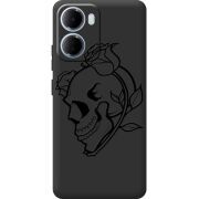 Чорний чохол BoxFace Xiaomi Redmi 15A Skull and Roses