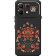 Чорний чохол BoxFace Infinix Note 60 Pro Ukrainian Ornament