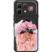Прозорий чохол BoxFace Infinix Note 60 Pro Девушка с Пионами