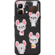 Прозорий чохол BoxFace Infinix Note 60 с 3D-глазками Mouse