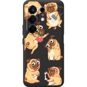 Прозорий чохол BoxFace Tecno Camon 50 с 3D-глазками Pug