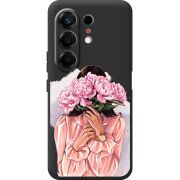 Прозорий чохол BoxFace Tecno Camon 50 Девушка с Пионами