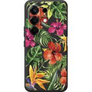 Прозорий чохол BoxFace Tecno Camon 50 Tropical Flowers
