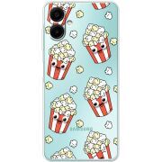 Прозорий чохол BoxFace Samsung Galaxy A07s (A077) с 3D-глазками Popcorn