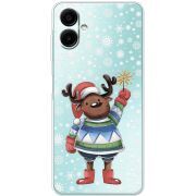 Прозорий чохол BoxFace Samsung Galaxy A07s (A077) Christmas Deer with Snow