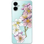 Прозорий чохол BoxFace Samsung Galaxy A07s (A077) Cherry Blossom